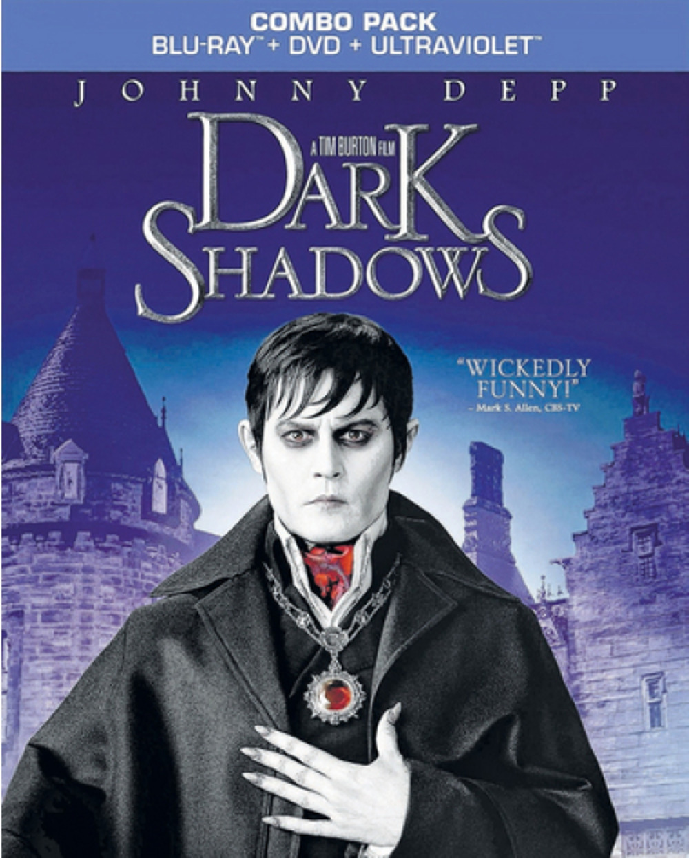 Dark Shadows (Blu-ray + DVD + Ultraviolet, 2012) Lenticular Cover Johnny Depp